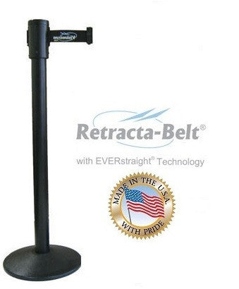 Visiontron Premium Retracta-Belt Single Line Post - 15' Belt