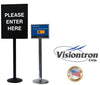 Visiontron 3' Tall Premium Sloped Base Sign Post - *POST ONLY*