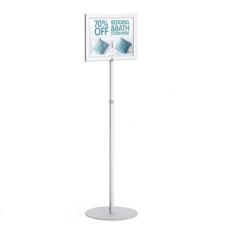 Perfex Pedestal Sign Frames - 8.5" x 11" / Adjustable Height (26" to 50")