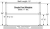 Visiontron Retracta-Belt Fixed Post - 10' Belt - Dual Line