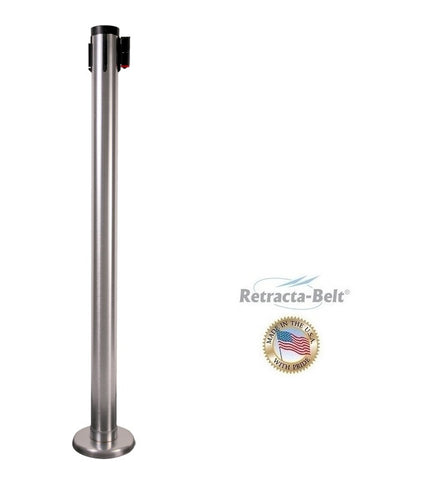 Visiontron Magnetic Mounted Retracta-Belt Post - 30' Belt - Outdoor Ready