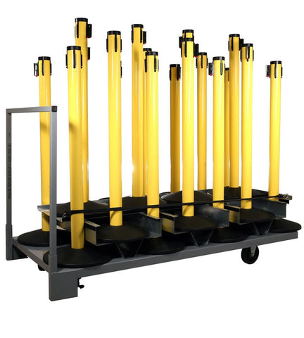 Visiontron Vertical Post Storage Cart - Holds 18 Posts