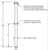 Visiontron Stainless Steel Outdoor Loop Post