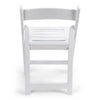 TitanPRO White Resin Folding Chair with Slatted Seat