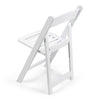 TitanPRO White Resin Folding Chair with Slatted Seat