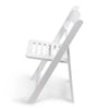 TitanPRO White Resin Folding Chair with Slatted Seat