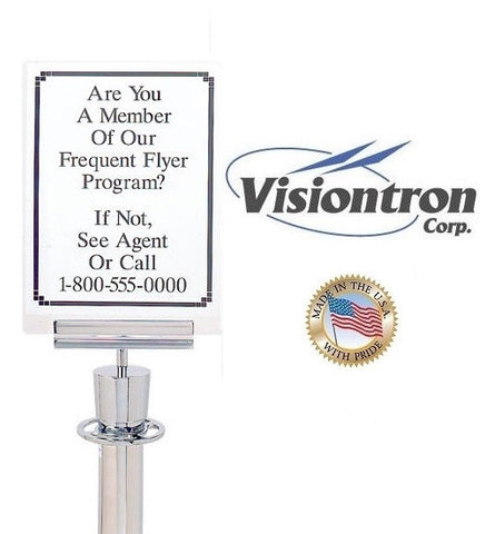 Visiontron Clear Acrylic Announcement Display with Sign Bracket