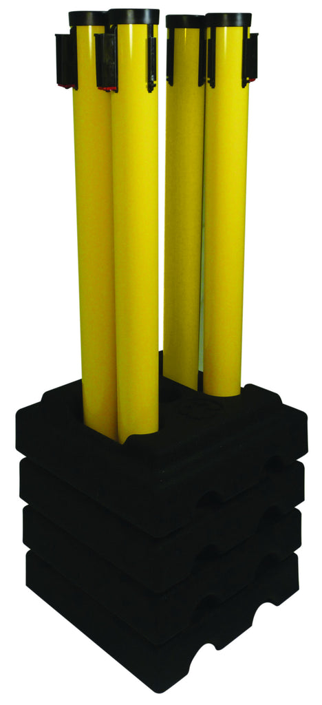 Pvc Utility Post Visiontron Retracta-Belt Utility Post | 10' Belt | Rubber Base | PVC ...